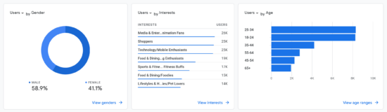 Reports in Google Analytics 4 auf Basis einwilligungspflichtiger soziodemografischer Daten, die mit den individuellen Google-Konto-Daten der Nutzer Website-übergreifend verknüpft sind